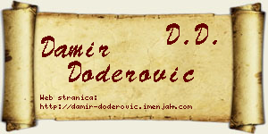 Damir Doderović vizit kartica